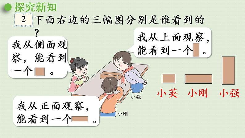 人教版二年级数学上册 5.2 观察物体（2）课件05