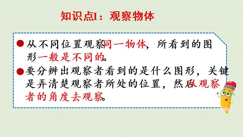 人教版二年级数学上册 9.4  观察物体 搭配 认识时间 课件第3页