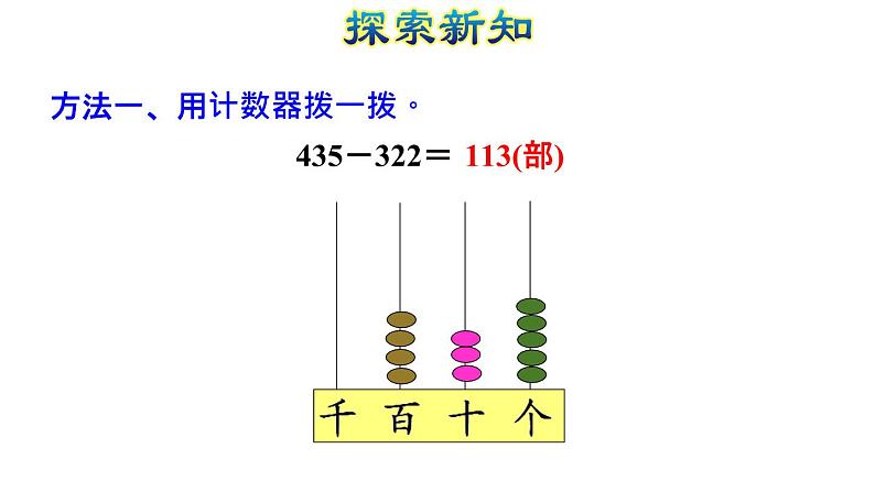 人教版四年级上册数学习题课件 第4单元 第3课时    三位数减三位数( 不退位和连续退位)（授课课件）第5页