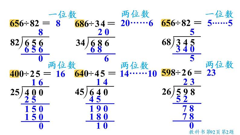 四年级上册数学课件-6 除数是两位数的除法练习十八人教版第5页