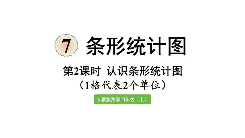 四年级上册数学课件-7条形统计图第2课时 认识条形统计图（1格代表2个单位）人教版第1页