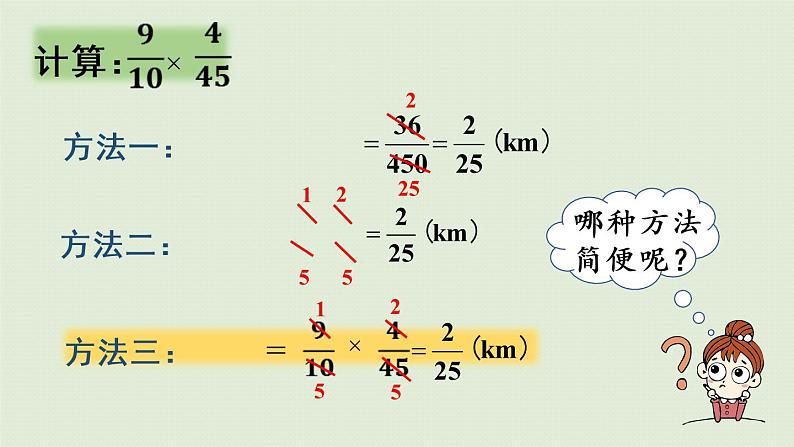 人教版六年级数学上册 1 分数乘法 第4课时   分数乘分数（2）课件第7页