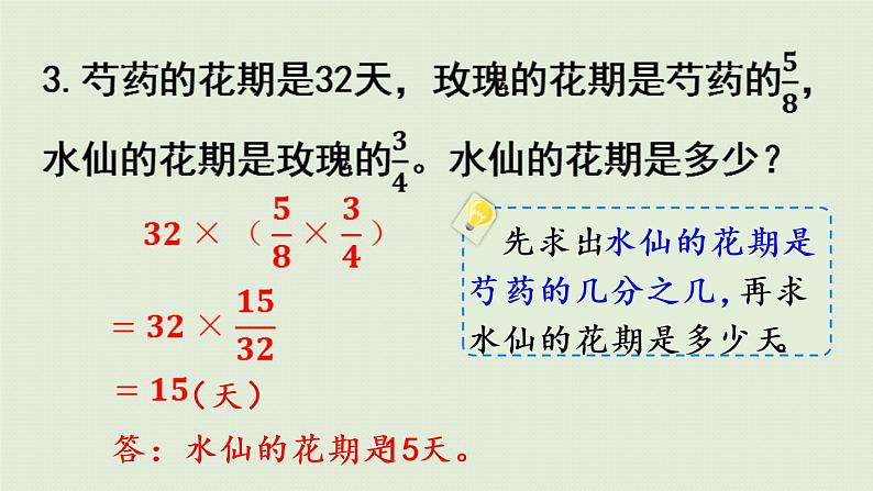 人教版六年级数学上册 1 分数乘法 练习三 课件08