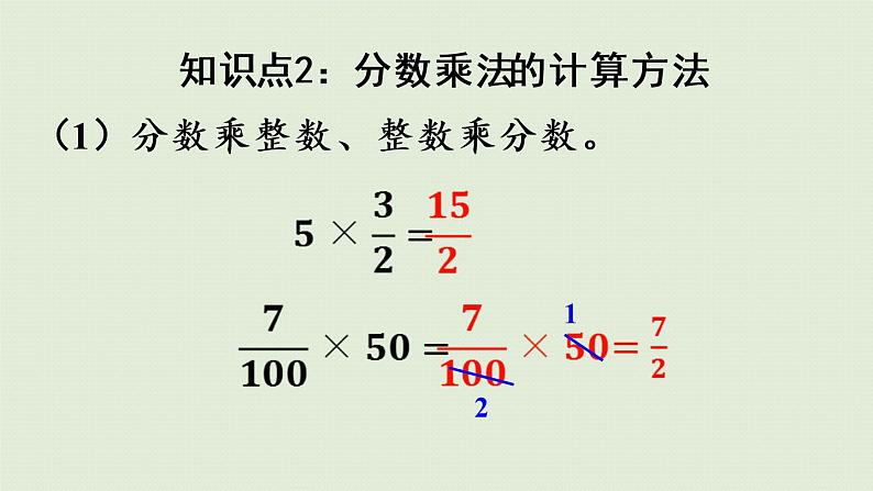 人教版六年级数学上册 1 分数乘法 整理与复习 课件第5页