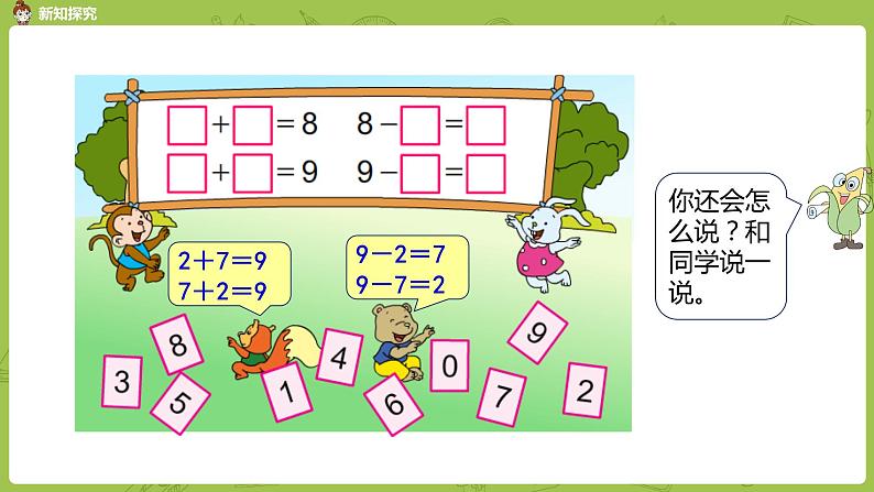 苏教版一年级数学上册 第8单元 第11课时《得数是8、9的加法和8、9减几练习》课件06