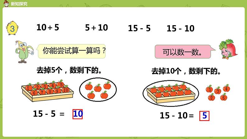 苏教版一年级数学上册 第9单元 第3课时《10加几和相应的减法》(1) 课件第7页