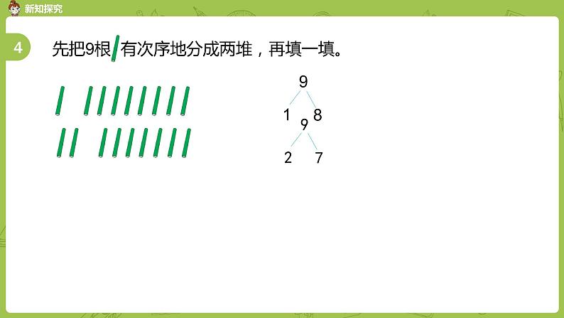 苏教版一年级数学上册 第七单元《分与合》第5课时《9的分与合》课件第5页