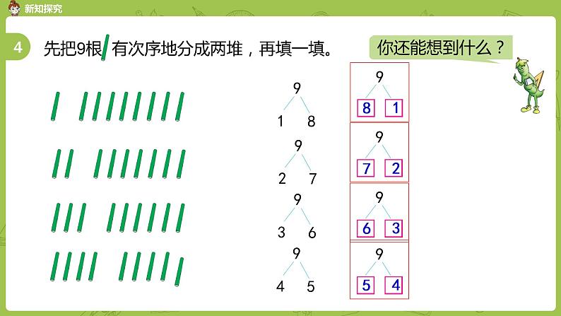 苏教版一年级数学上册 第七单元《分与合》第5课时《9的分与合》课件第8页