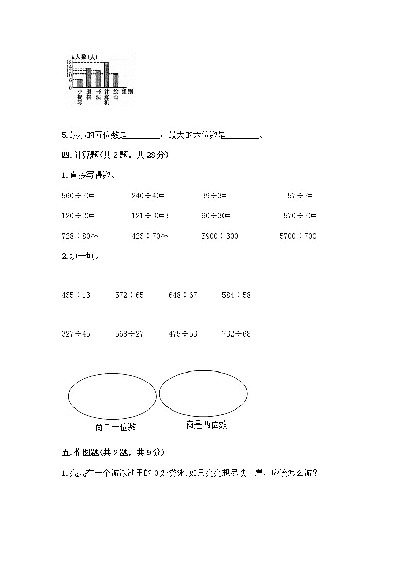 四年级上册数学试题-期末测试卷-人教版（含答案） (7)第3页