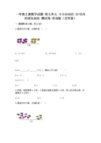 青岛版 (六三制)一年级上册七 小小运动会---20以内的进位加法测试题