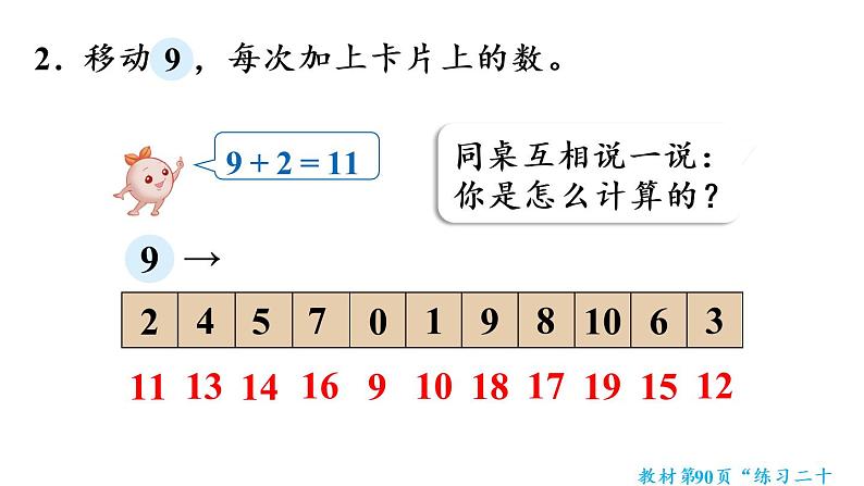 一年级上册数学课件-8  20以内的进位加法练习二十人教版第8页