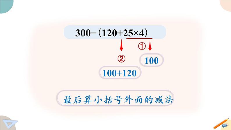 四年级数学上册课件 7.2 含有小括号的混合运算 苏教版（30张PPT)07