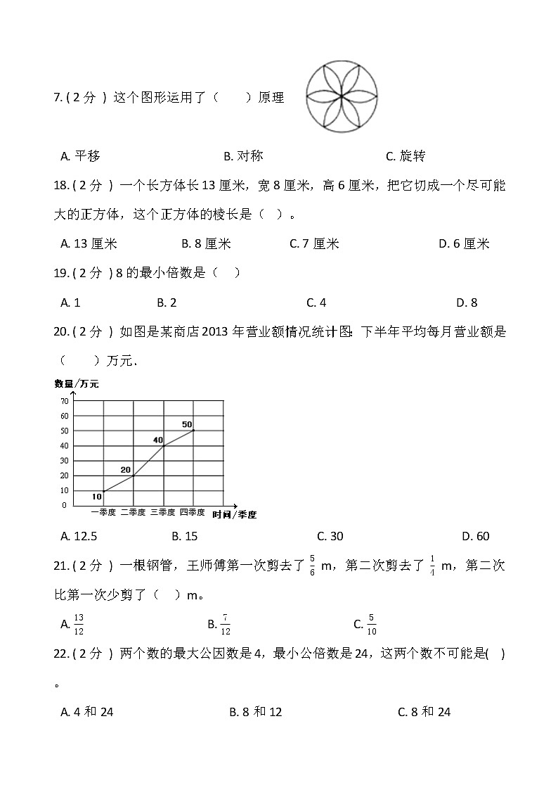 人教版五升六数学暑期衔接提优卷（五）含答案第3页