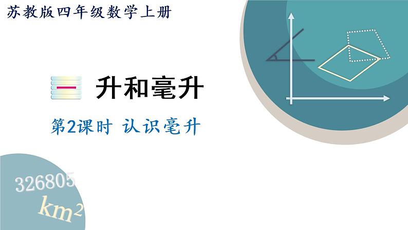 四年级数学上册课件 1.2 认识毫升 苏教版第1页