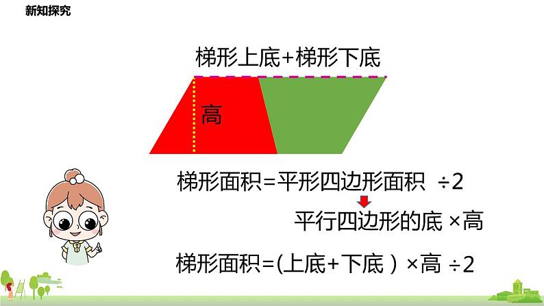 北师大版数学五年级上册 4.7《梯形的面积》PPT课件第7页