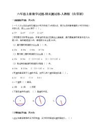 六年级上册数学试题-期末测试卷-人教版（含答案） (2)