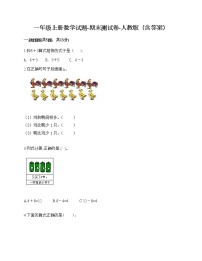 一年级上册数学试题-期末测试卷-人教版（含答案）