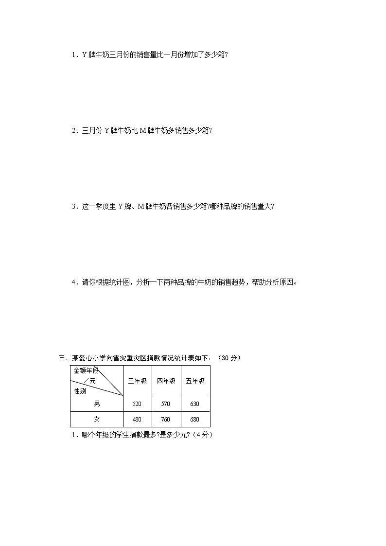 2021-2022 人教版四年级数学上册 《第六单元综合测试卷》第2页