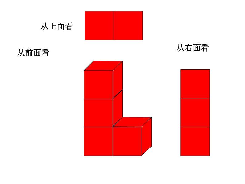 苏教版数学四年级上册 三 观察物体 观察由几个小正方体摆成的组合体课件03