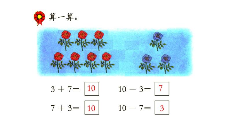 2021-2022学年人教版小学一年级上册数学10的加减法课件07