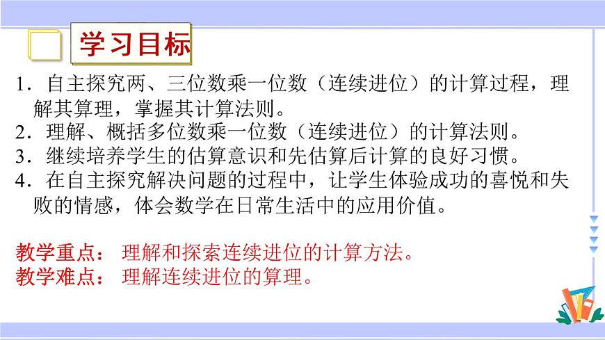 三年级数学上册课件 1.6  两、三位数乘一位数（连续进位）的笔算 苏教版第2页