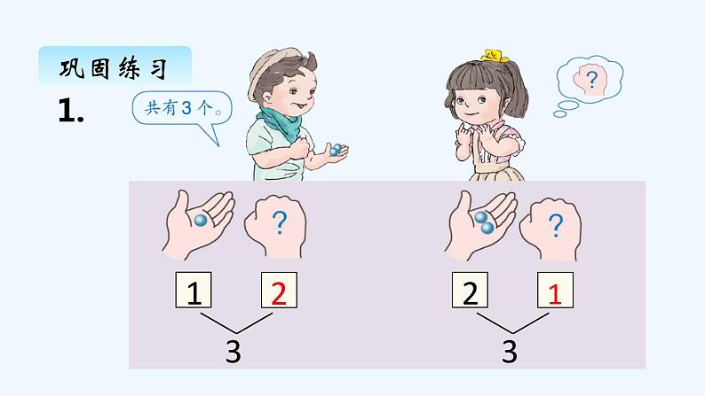 人教版数学一年级上册三、4分与合 课件第6页