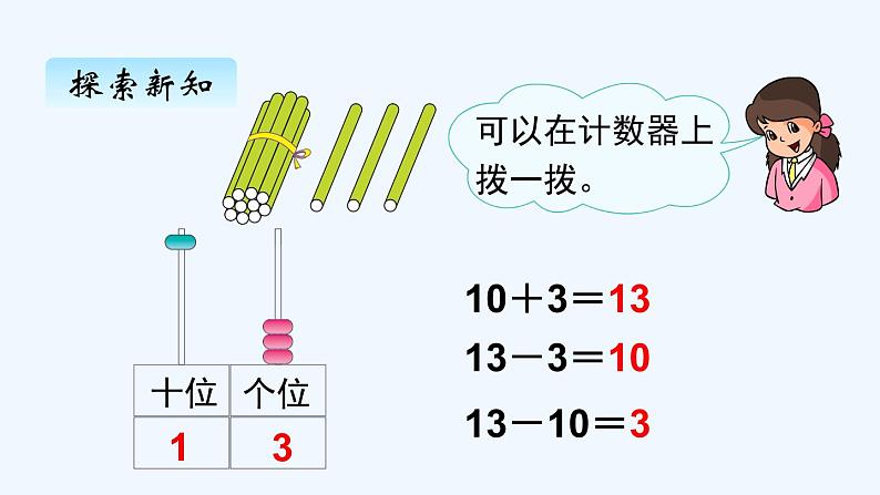 人教版数学一年级上册六、3 10加几、十几加几及相应的减法 课件第4页