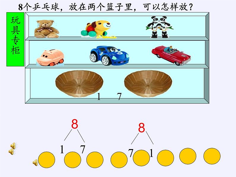 苏教版小学数学一年级上册 4.8的分与合(2) 课件06