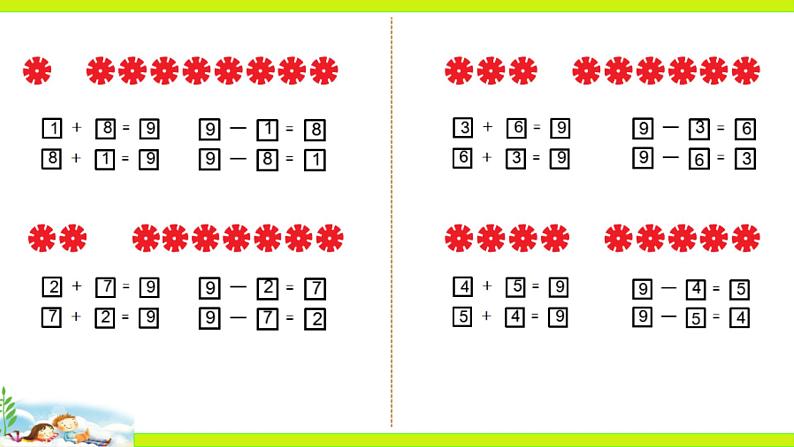 苏教版一年级上册数学八 10.得数是9的加法和9减几 课件第4页