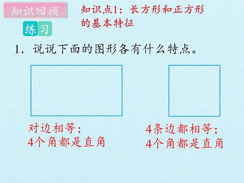 苏教版数学三年级上册 三 长方形和正方形 复习课件第4页