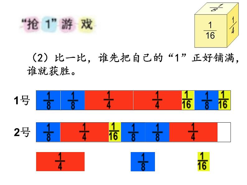 苏教版数学三年级上册 《多彩的分数条》 课件05