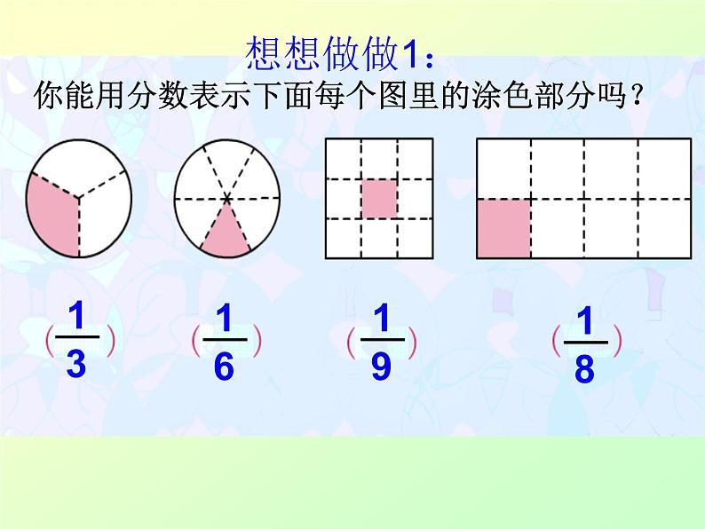 苏教版数学三年级上册 七 分数的初步认识（一）几分之一 课件07