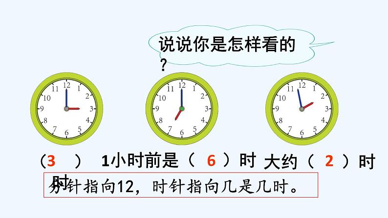 人教版数学一年级上册九、3认识钟表 课件第3页