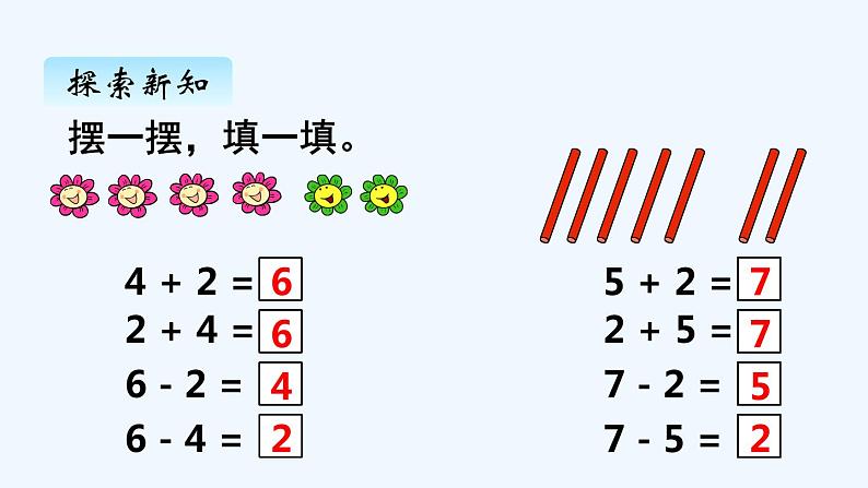 人教版数学一年级上册五、2 6和7的加减法 课件07