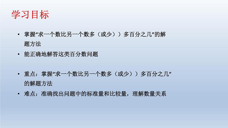 人教版六年级数学上册 求一个数比另一个数多（或少）百分之几(2)课件PPT第3页