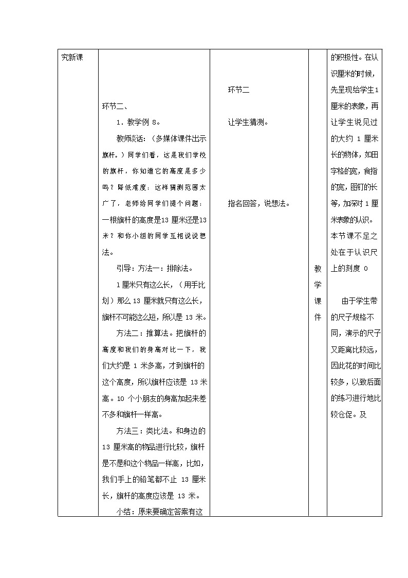 人教版二年级数学上册《长度单位》教案公开课教学设计 (48)第2页