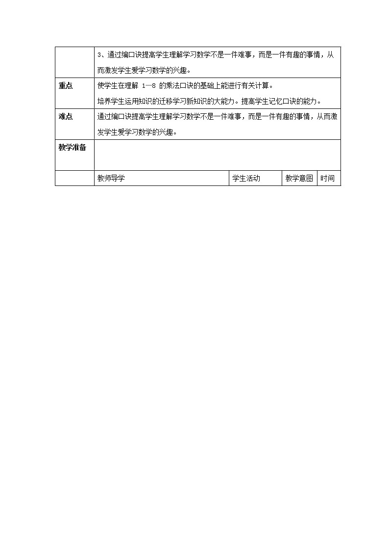 人教版二年级数学上册《9的乘法口诀》教案公开课教学设计 (30)第3页