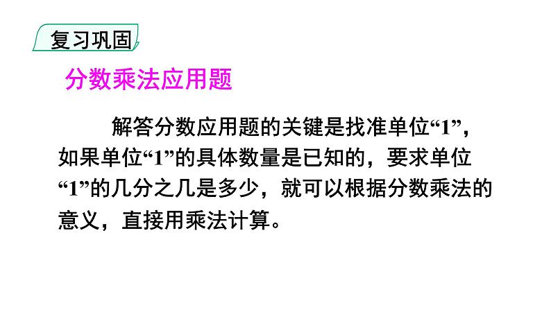 人教版小学数学六年级上册总复习分数的乘、除法和比（2）课件04