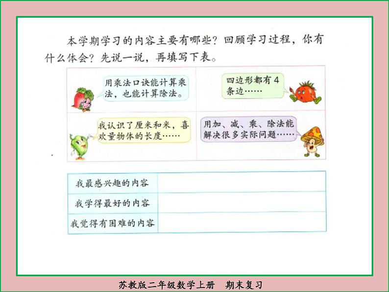 苏教版二年级数学上册期末复习课件PPT02