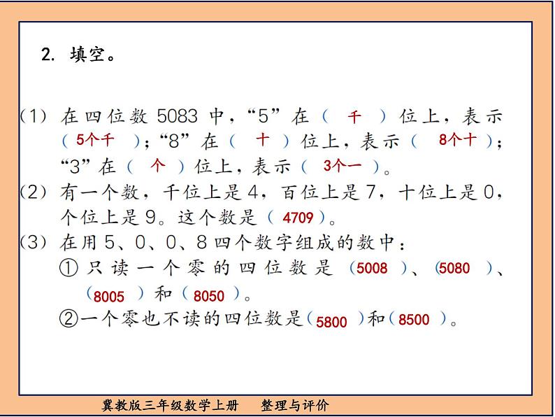 冀教版三年级数学上册整理与评价课件PPT03