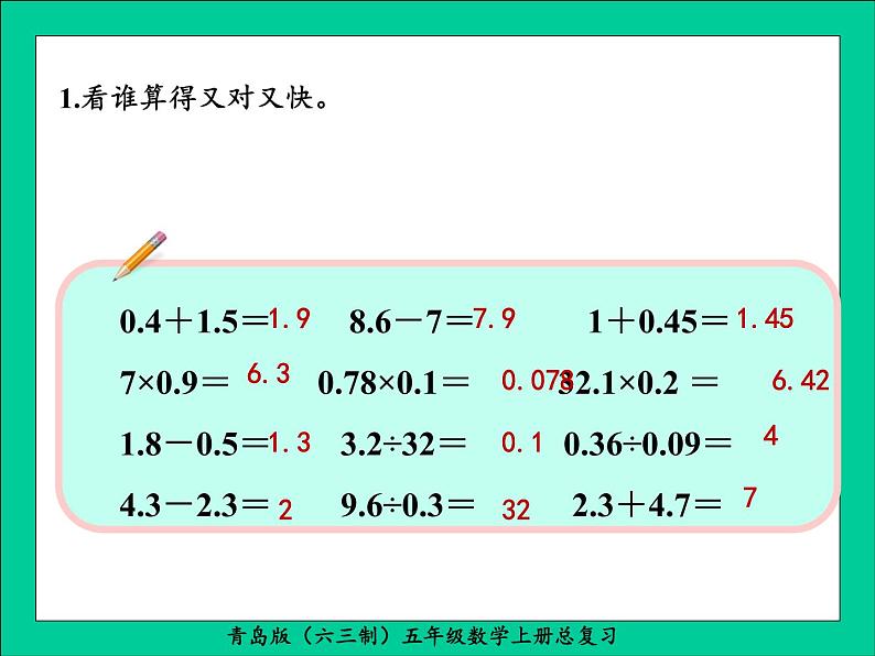 青岛版(六三制)五年级数学上册总复习课件PPT第2页