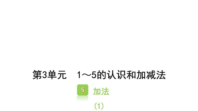 3.5 加法(1) （课件）- 2021-2022学年数学一年级上册 人教版第1页