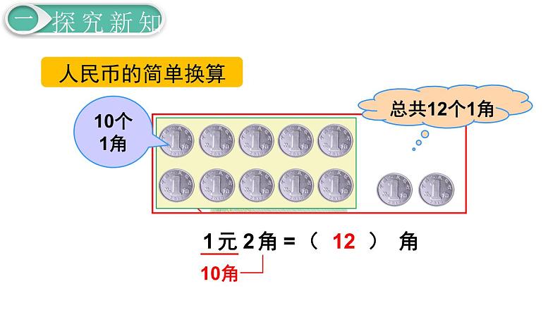 人教版数学一年级下册第5单元  认识人民币课件—— 简单的计算（1）05