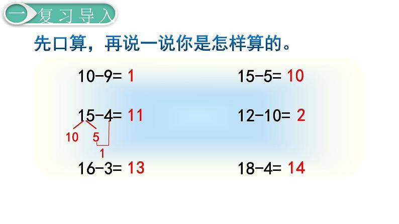 人教版数学一年级下册第2单元  20以内的退位减法课件——第1课时  十几减902