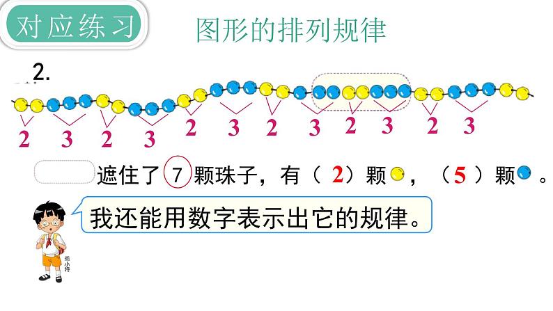 人教版数学一年级下册第8单元  总复习课件—— 找规律06