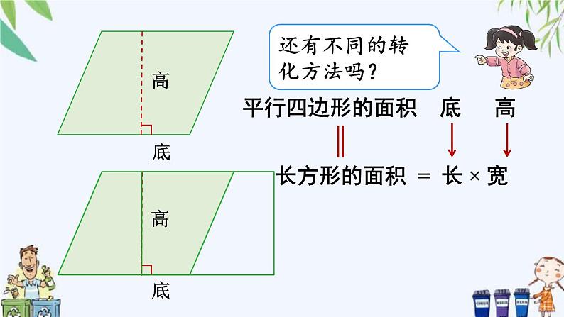 西师大版数学五上5.1《平行四边形的面积》第1课时 课件08