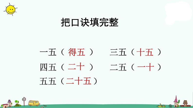 苏教版二上数学3-6 5的乘法口诀课件PPT第6页
