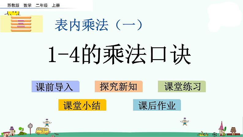 苏教版二上数学3.3 1-4的乘法口诀课件PPT01