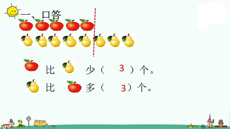 苏教版二上数学课件4.把两个数量摆成同样多的实际问题第1页