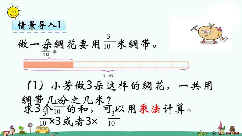 苏教版六上数学2.1 分数与整数相乘课件第5页